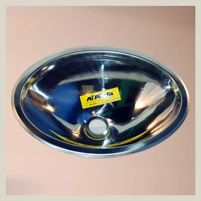 Bacha acero inox. ovalada 33x24x13 cm