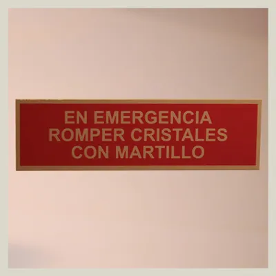 Cartel Salida de emergencia