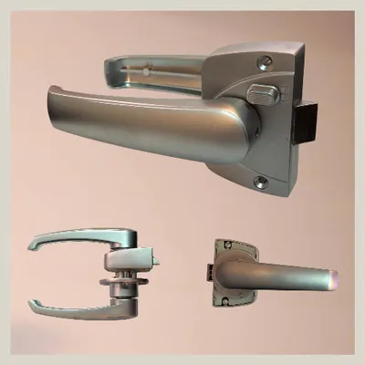 Cerradura para puerta baño cromo con picaporte