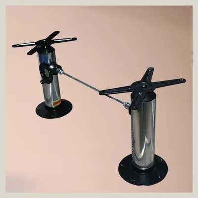 Pie de mesa regulable 4″ doble