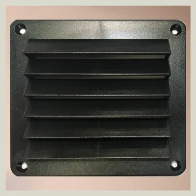 Rejilla fija ABS 14,3×12,5 negra